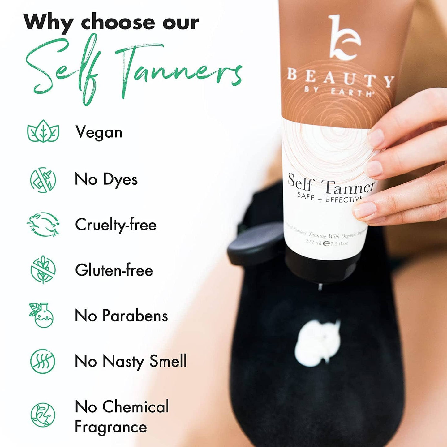 Beauty By Earth - Self Tanner Body Lotion 7.5oz, (2 Shades)