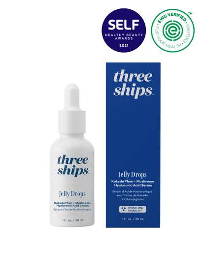 Three Ships Jelly Drops Kakadu Plum + Mushroom Hyaluronic Acid Serum