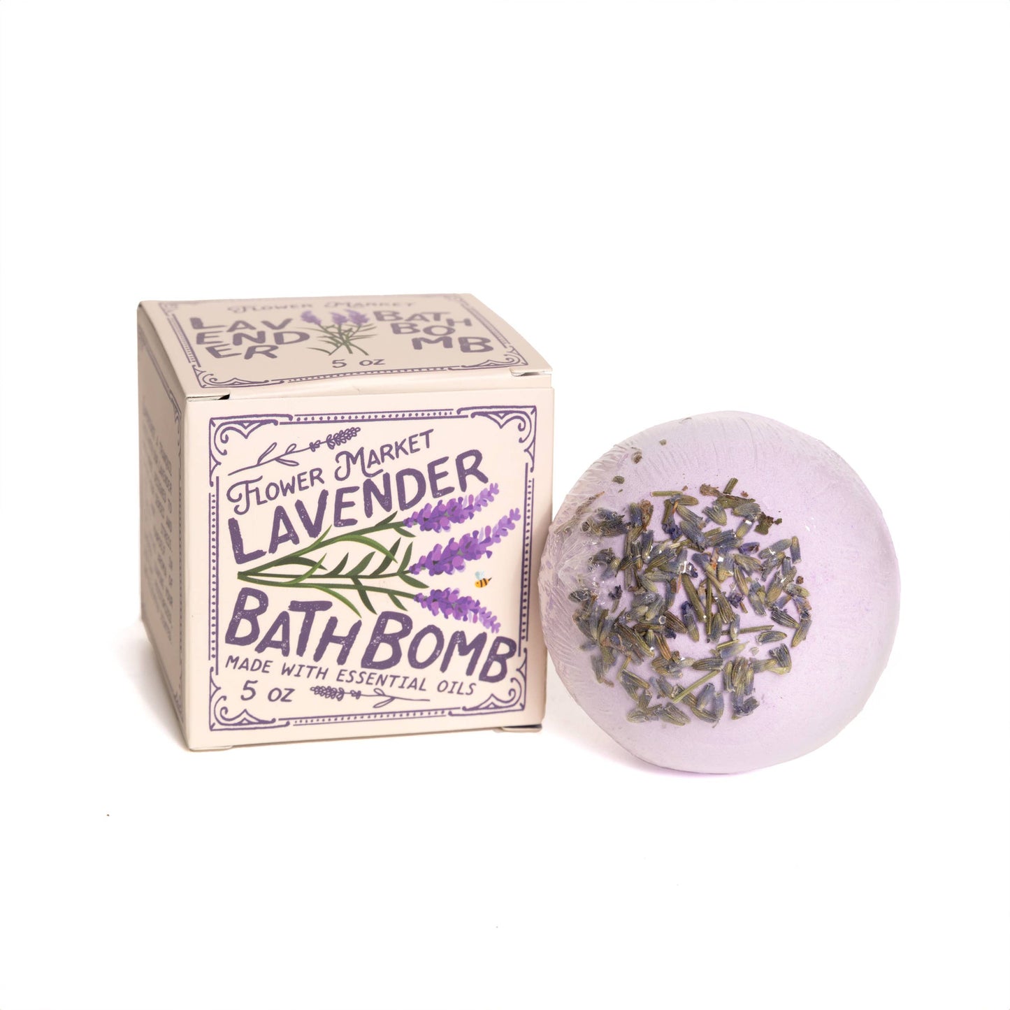 123 Farm - Lavender Bath Bomb - with Box Aromatherapy 5 oz