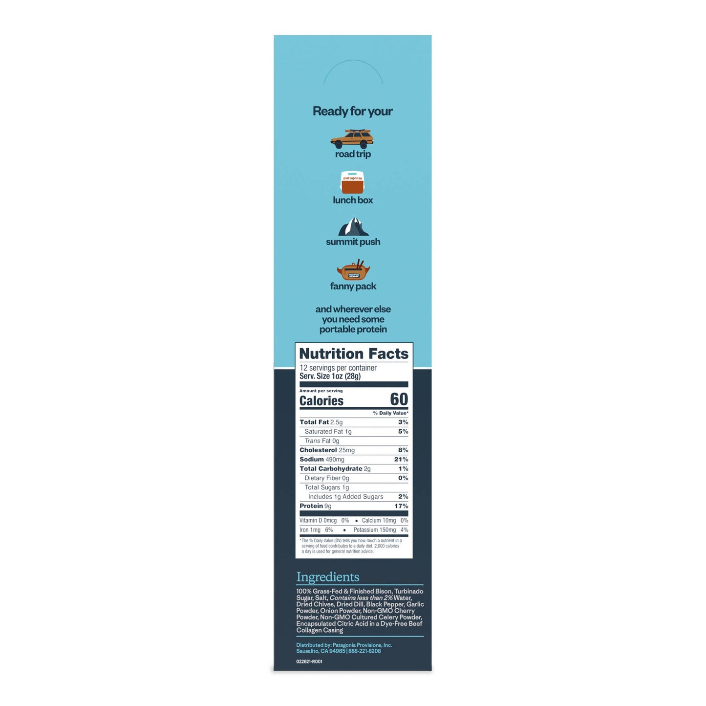 Patagonia Provisions - Bison Sticks Singles - Ranch - Grass-Fed and Finished (1 Stick)