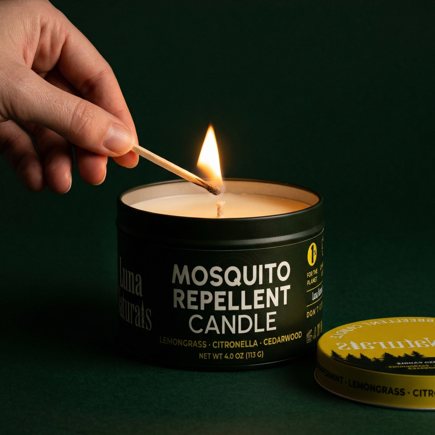 Luna Naturals - Mosquito Repellent Candle | Citrusy | 3PK