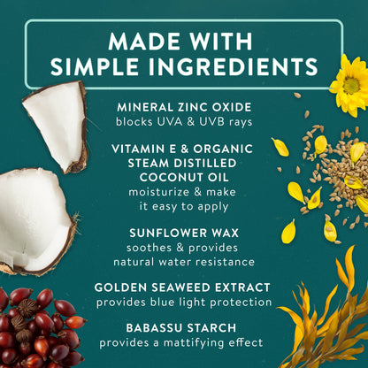 Badger - Badger Mineral Face Sunscreen SPF 30, with Zinc Oxide