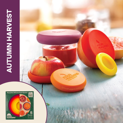 Food Huggers - Reusable Silicone Food Savers – Autumn Harvest (Set of 5)