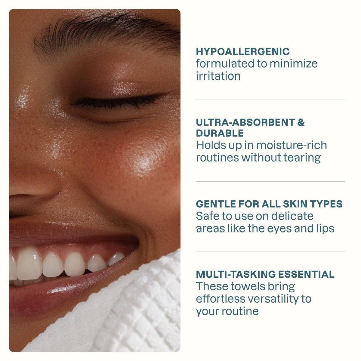 Cliganic - Clean Face Towels XL, Disposable, Ultra-Absorbent