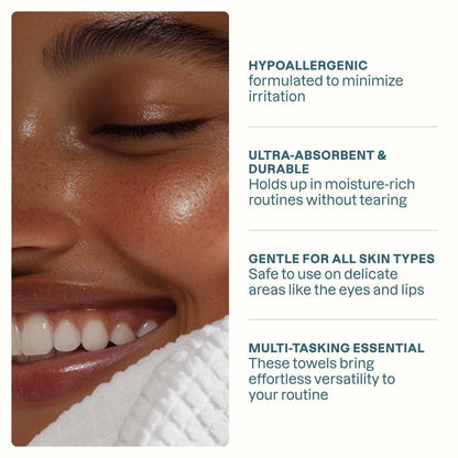 Cliganic - Clean Face Towels XL, Disposable, Ultra-Absorbent