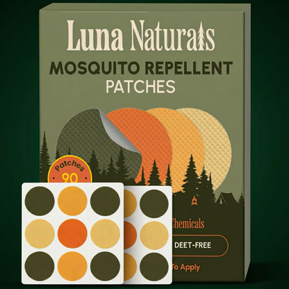 Luna Naturals - Mosquito Repellent Patches | Fresh & Herbal | 90 Patches