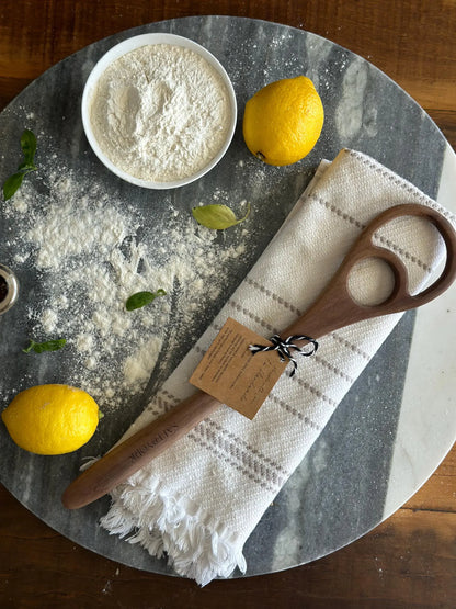 Large Olive Wood Dough Hook or Dough Whisk
