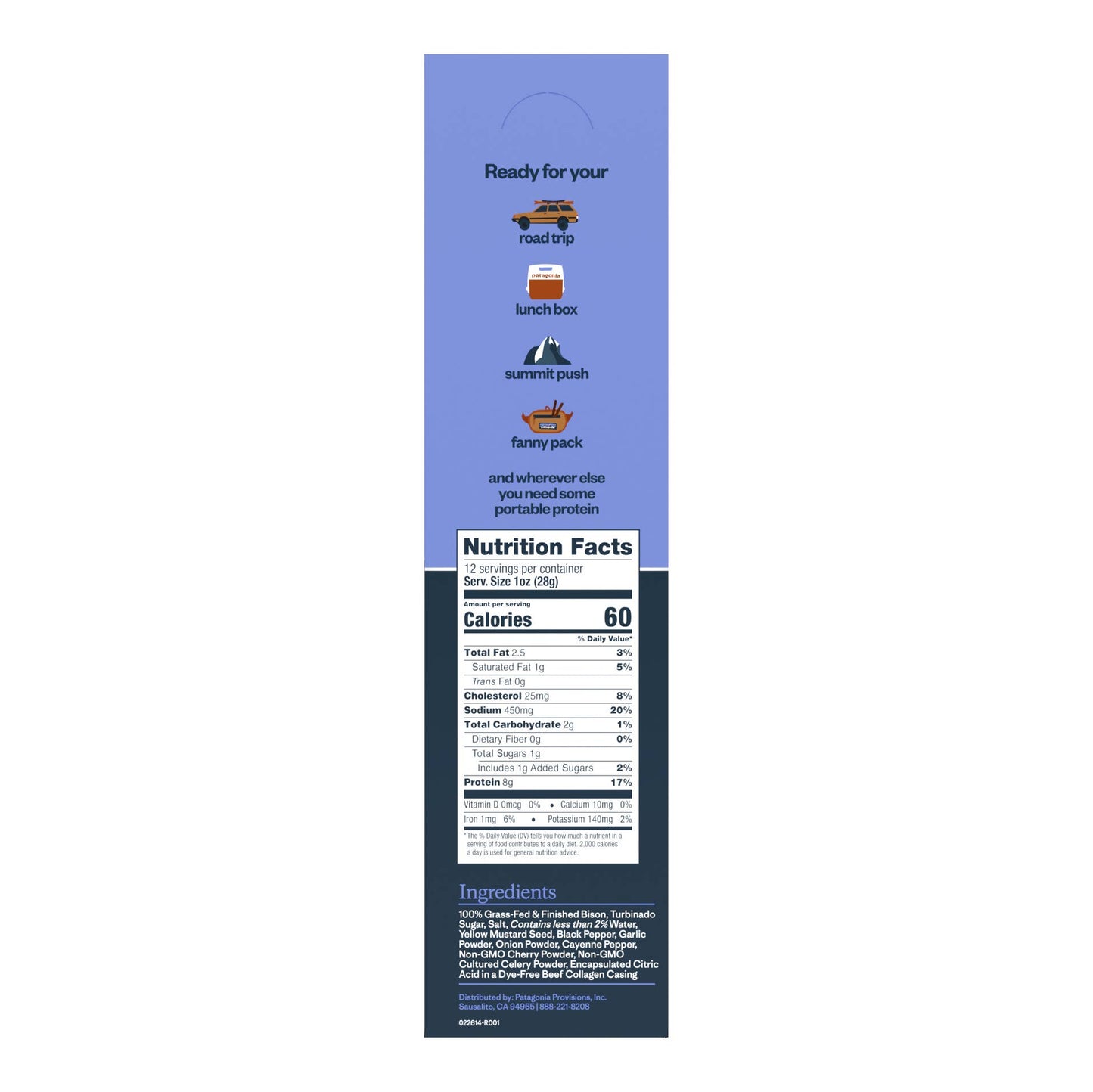 Patagonia Provisions - Bison Sticks Singles - Original - Grass-Fed and Finished (1 Stick)