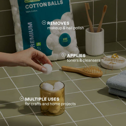 Cliganic - Organic Super Jumbo Cotton Balls 100ct