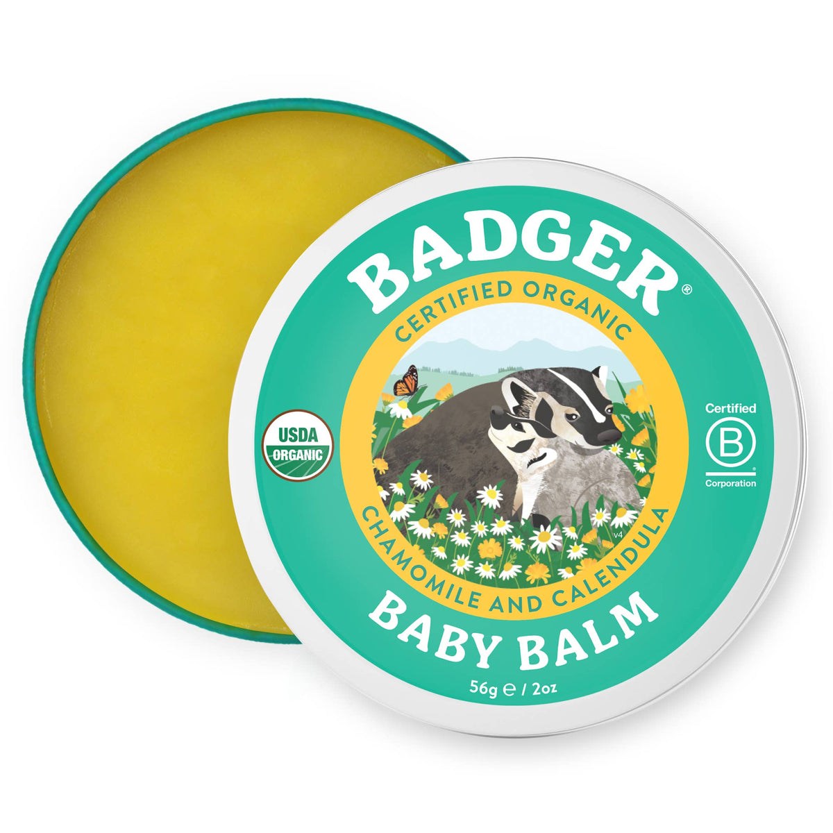 Badger - Badger Baby Balm, Soothes Diaper Rash, Cradle Cap & Dry Skin