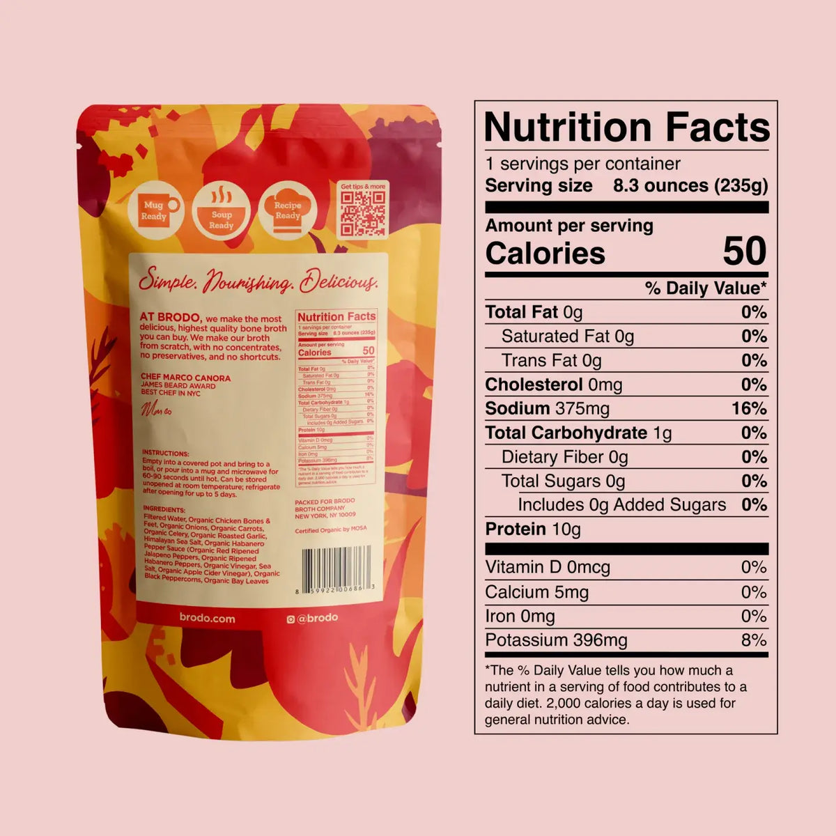 Brodo Organic Spicy Nonna Bone Broth