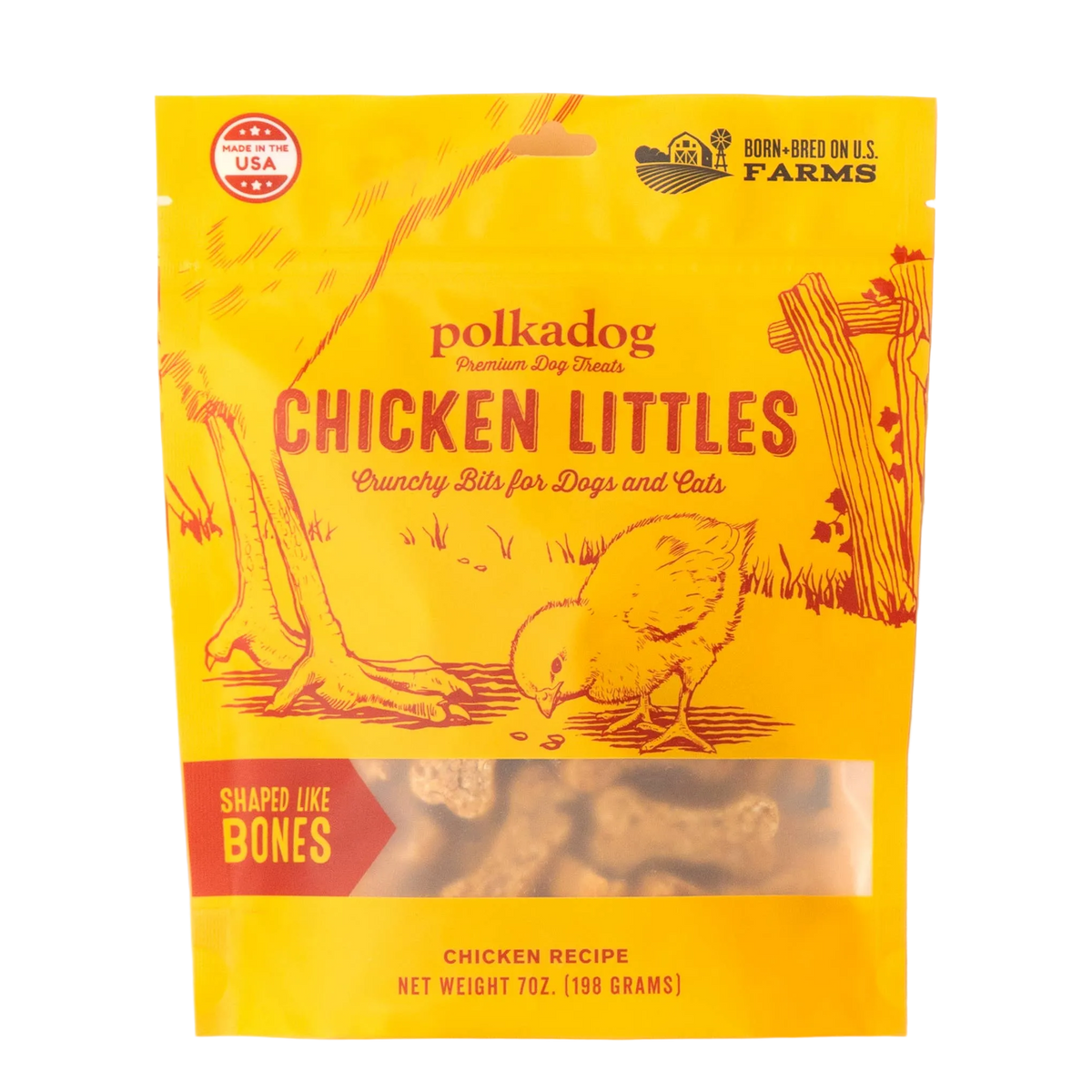 Chicken Littles (Bone Shaped) - 7oz Bag by Polkadog
