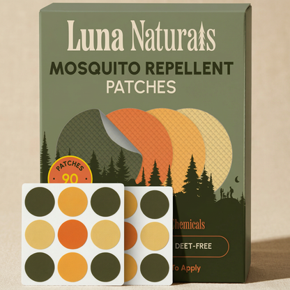 Luna Naturals - Mosquito Repellent Patches | Fresh & Herbal | 90 Patches