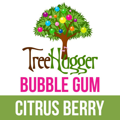 Tree Hugger Gum and Bubble Gum Filled Candy - Tree Hugger Bubble Gum Citrus Berry BULK Assortment 22mm