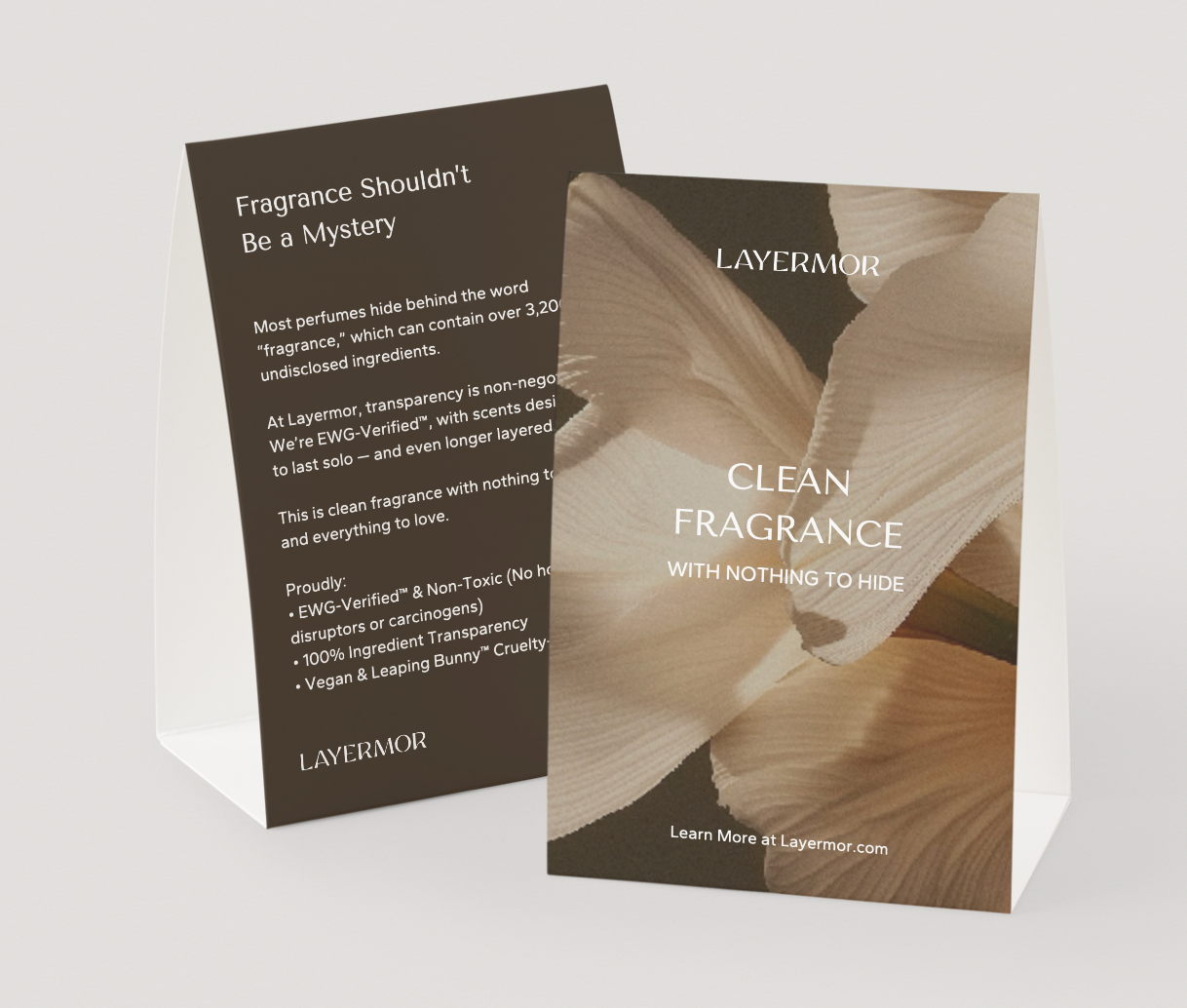 Layermor Table Top Info Card