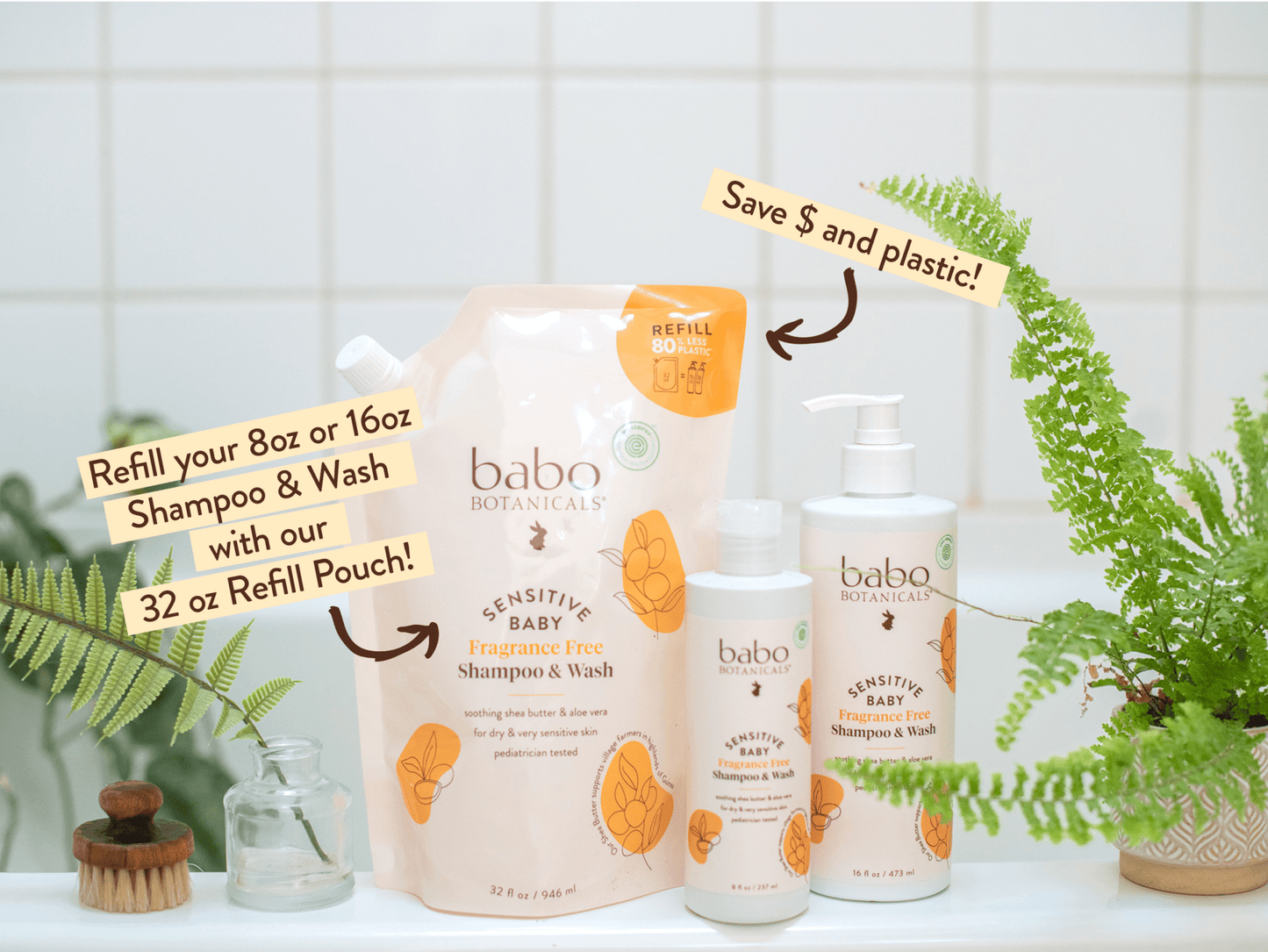 Sensitive Baby Shampoo & Wash - 8oz