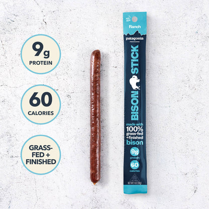 Patagonia Provisions - Bison Sticks Singles - Ranch - Grass-Fed and Finished (1 Stick)