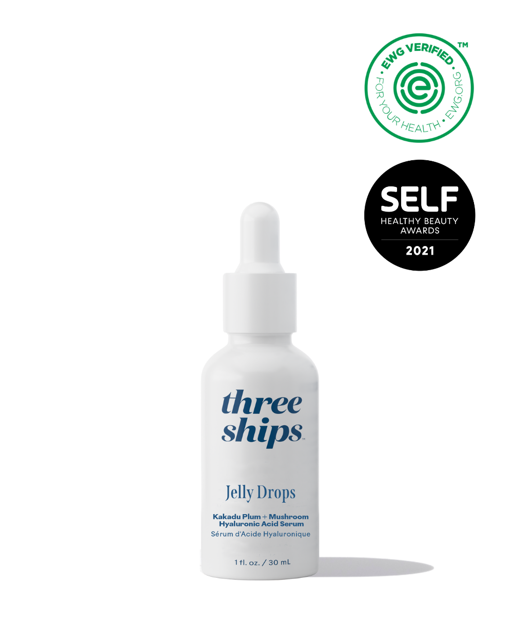 Three Ships - TESTER - Jelly Drops Kakadu Plum + Mushroom Hyaluronic Acid Serum - NOT FOR RESALE