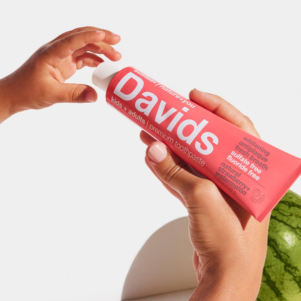 Davids Health Sciences, Inc - Davids kids+adults premium toothpaste/strawberry watermelon