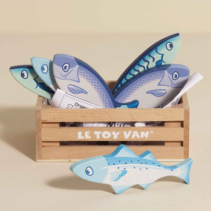 Le Toy Van, Inc. - Market Fish Wooden Play Market Crate