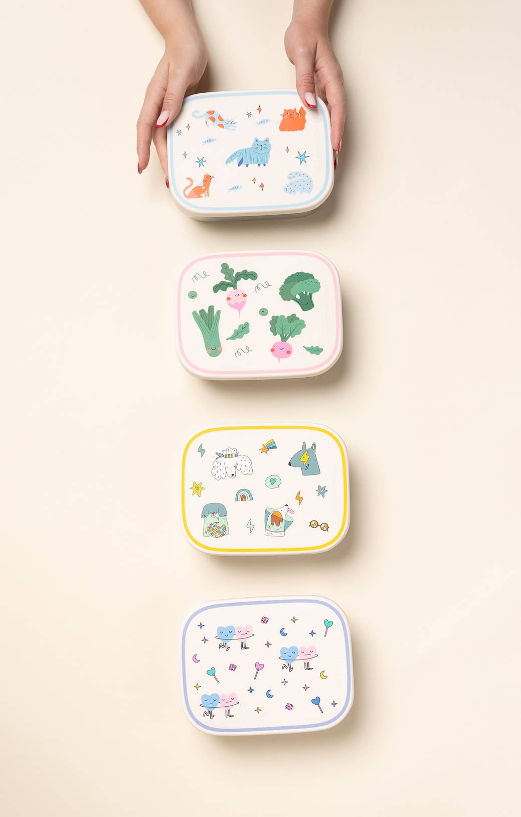 STAINLESS STEEL LUNCHBOX with compartments Funky Dogs