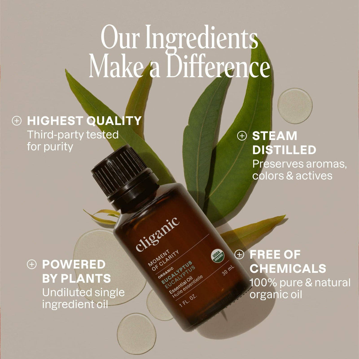 Cliganic - Organic Eucalyptus Essential Oil 1oz