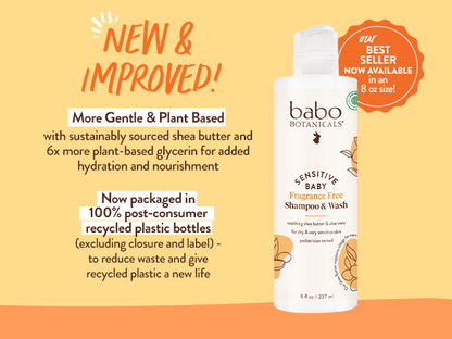 Sensitive Baby Shampoo & Wash - 8oz