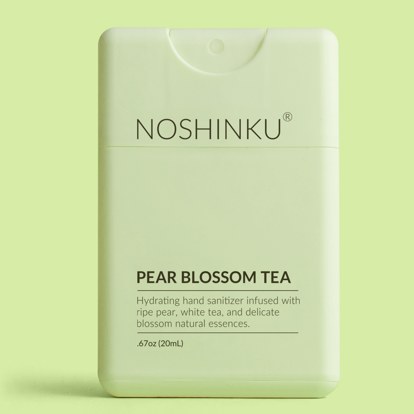 Noshinku - Refillable Pear Blossom Tea Hydrating Pocket Hand Sanitizer