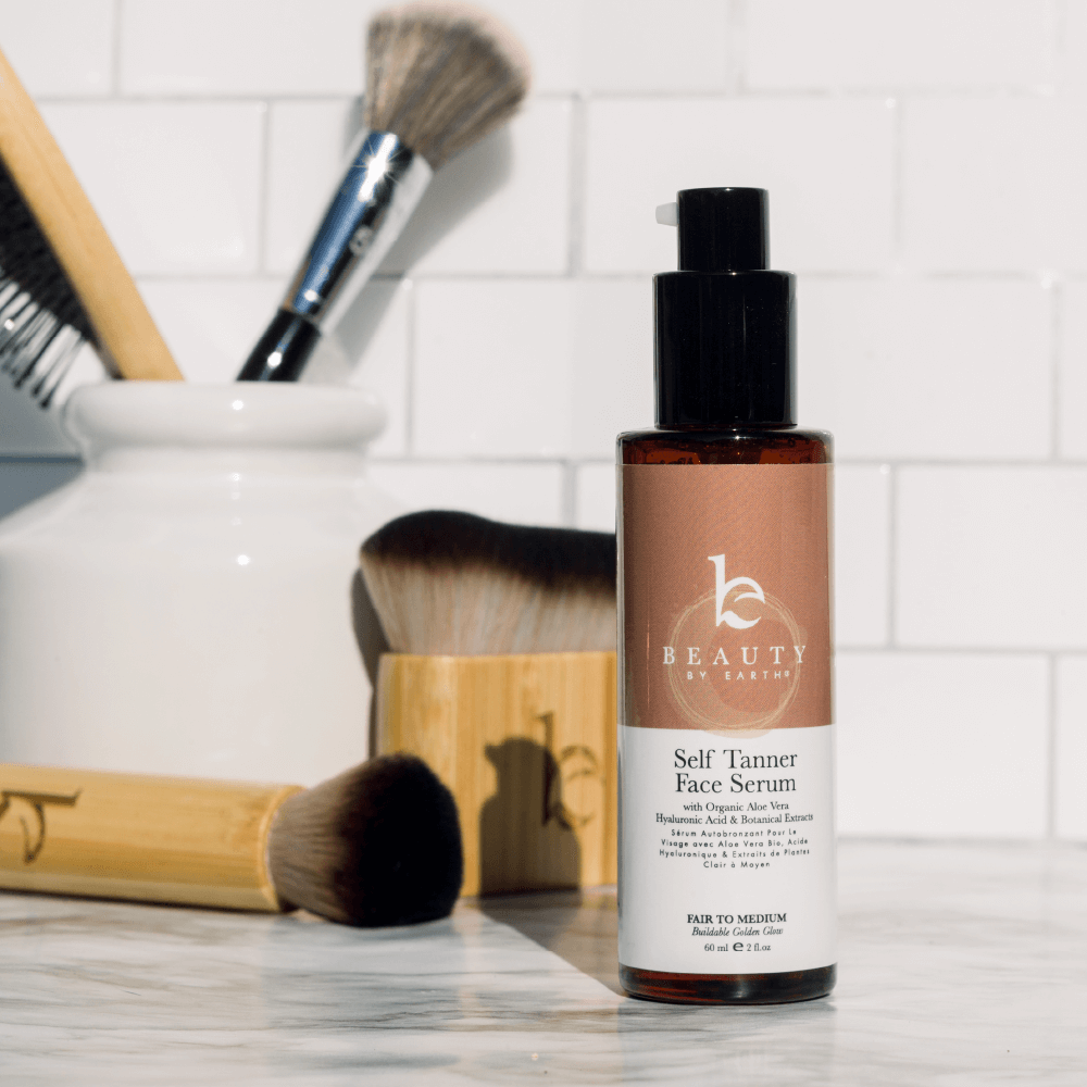 Beauty By Earth - Self Tanner Hyaluronic Acid Face Serum 2oz, (2 Shades)