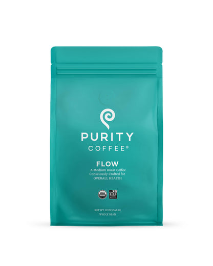 Purity Coffee - FLOW: Original Medium Roast Whole Bean Coffee - 12oz Bag