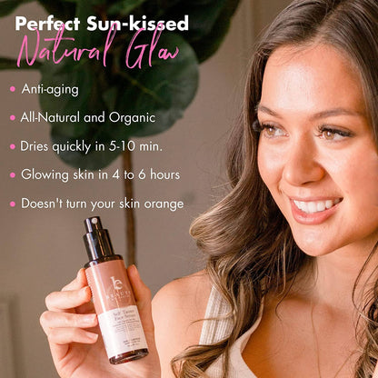 Beauty By Earth - Self Tanner Hyaluronic Acid Face Serum 2oz, (2 Shades)