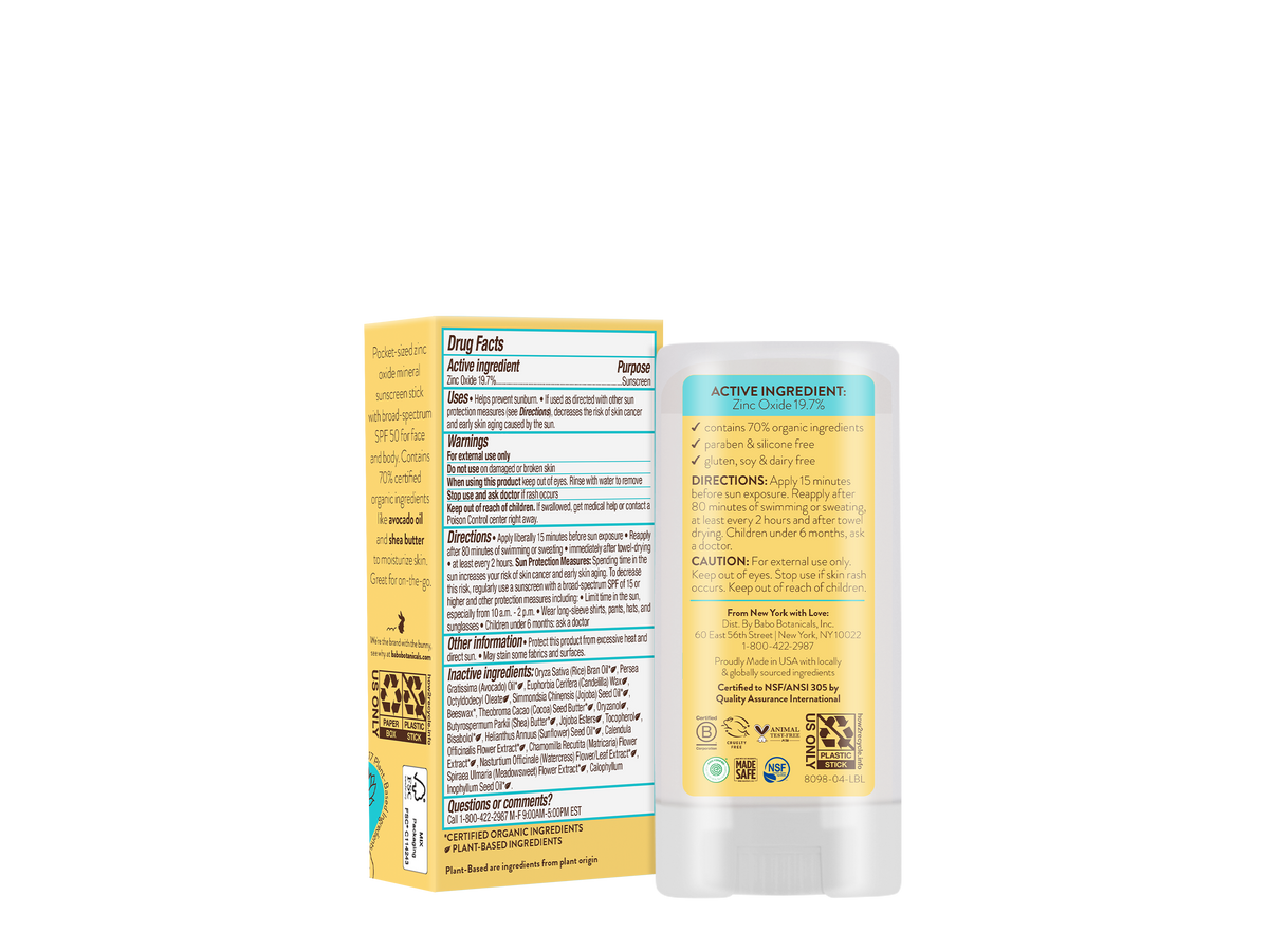Babo Botanicals - Super Shield Mineral Sunscreen Stick SPF50
