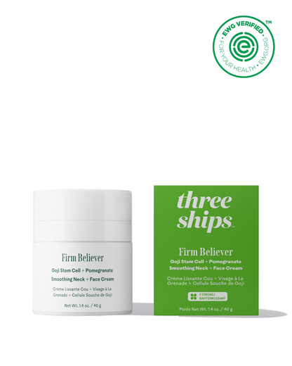 Three Ships - Firm Believer Goji Stem Cell + Pomegranate Smoothing Neck + Face Cream