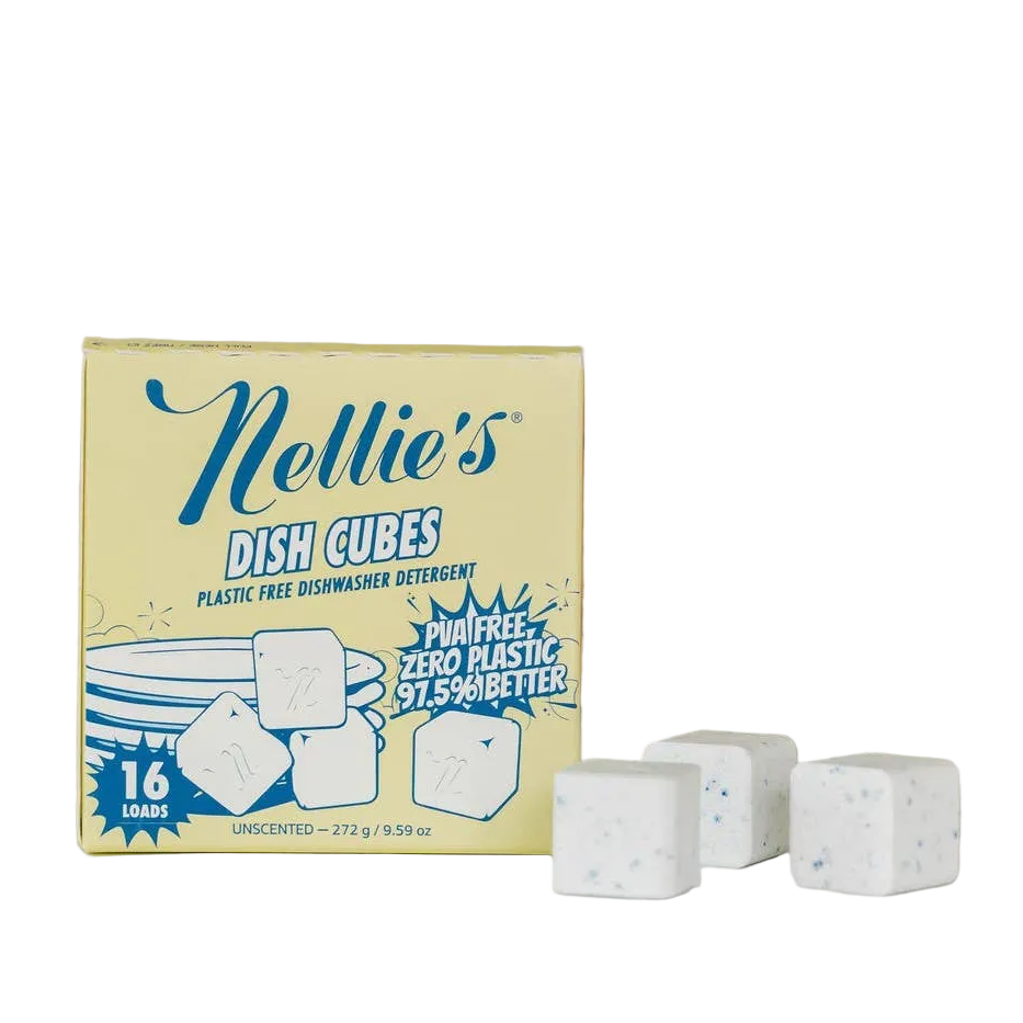 Dish Cubes, Pre-Measured Dishwasher Detergent 16 Load by Nellie's Clean