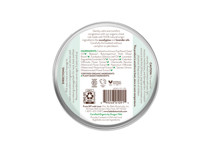 Babo Botanicals - Eucalyptus Remedy Organic Soothing Chest Rub