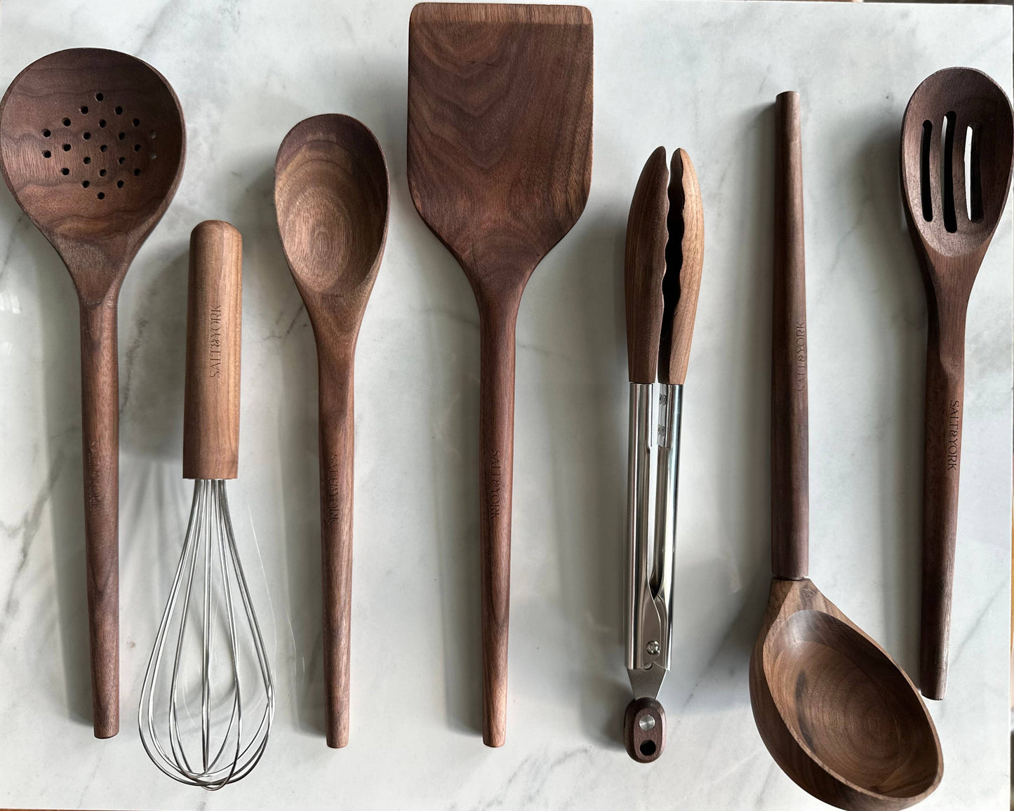Walnut Wood Cooking Utensils - Salt & York