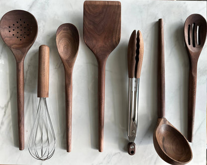 Walnut Wood Cooking Utensils - Salt & York