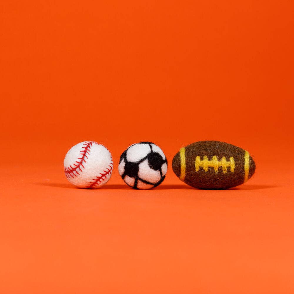 Set of 3 Sports Balls Cat Toys