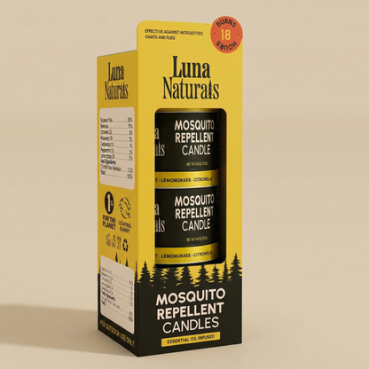 Luna Naturals - Mosquito Repellent Candle | Citrusy | 3PK