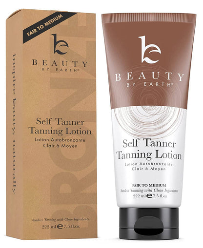 Beauty By Earth - Self Tanner Body Lotion 7.5oz, (2 Shades)