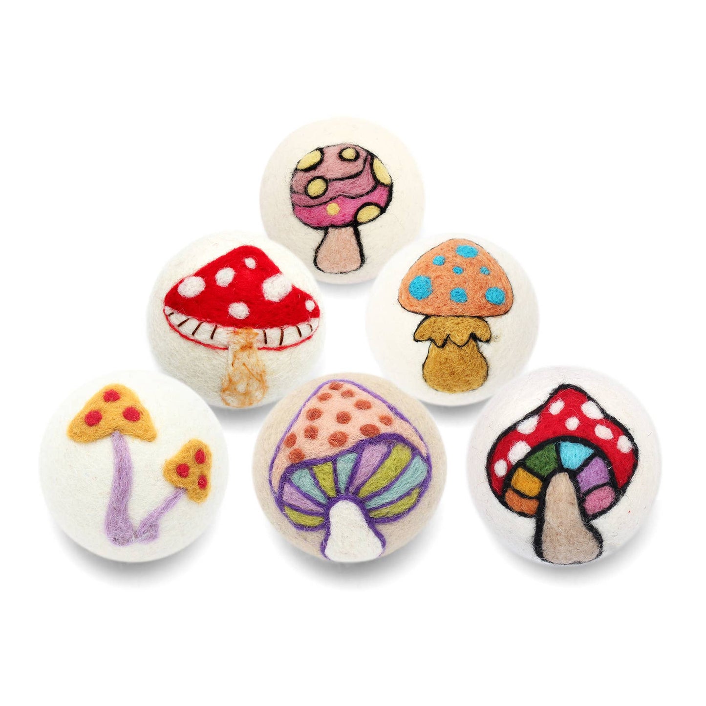 Ethical Global - Mushrooms: Eco Wool Dryer Balls Fair Trade