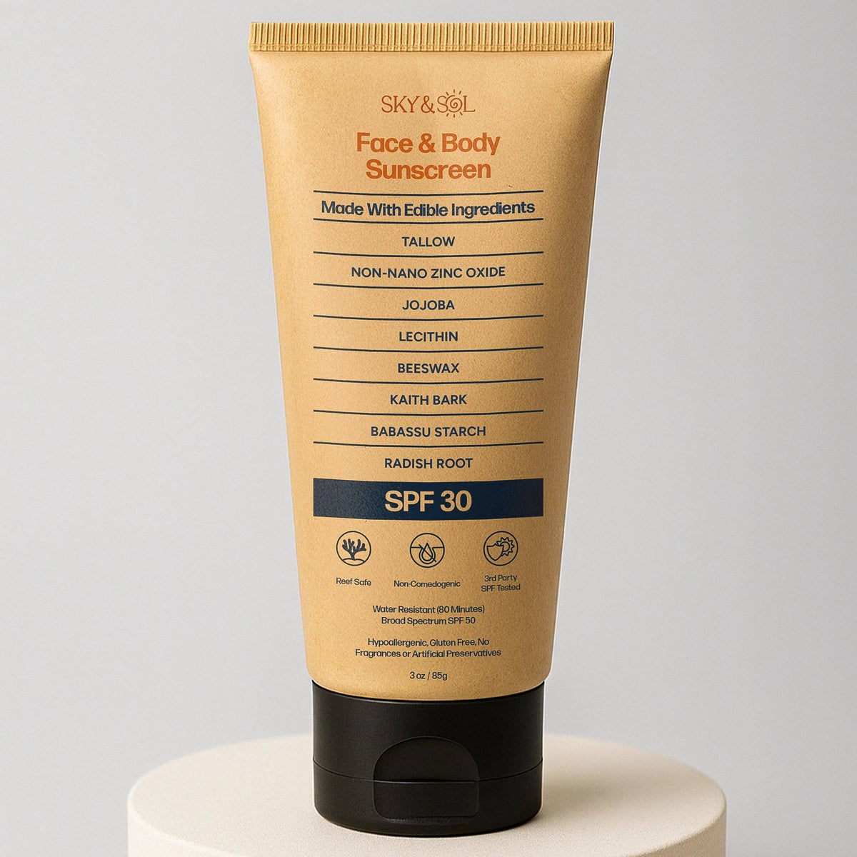 Sky and Sol - Face & Body Sunscreen SPF 30 – Natural Tallow Formula