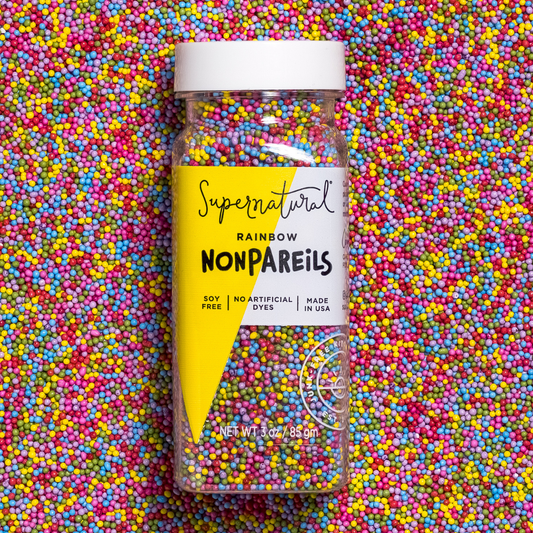 Dye-Free Rainbow Nonpareils Sprinkles, 3oz by Supernatural