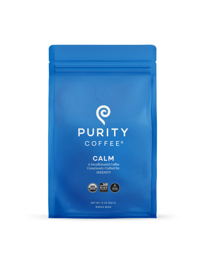 Purity Coffee - CALM: Decaf Whole Bean Coffee - 12oz Bag