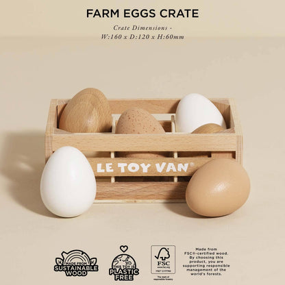 Le Toy Van, Inc. - Farm Eggs Wooden Market Crate
