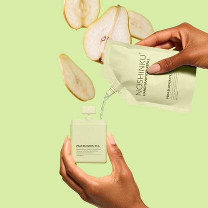 Noshinku - Refillable Pear Blossom Tea Hydrating Pocket Hand Sanitizer
