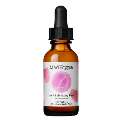 AHA Exfoliating Peel -Peptides, Hyaluronic Acid, Niacinamide by Mad Hippie