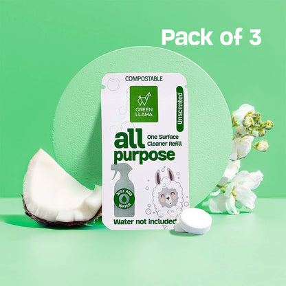 Fragrance-Free All-Purpose Cleaning Refill PACK OF 3 by Green Llama