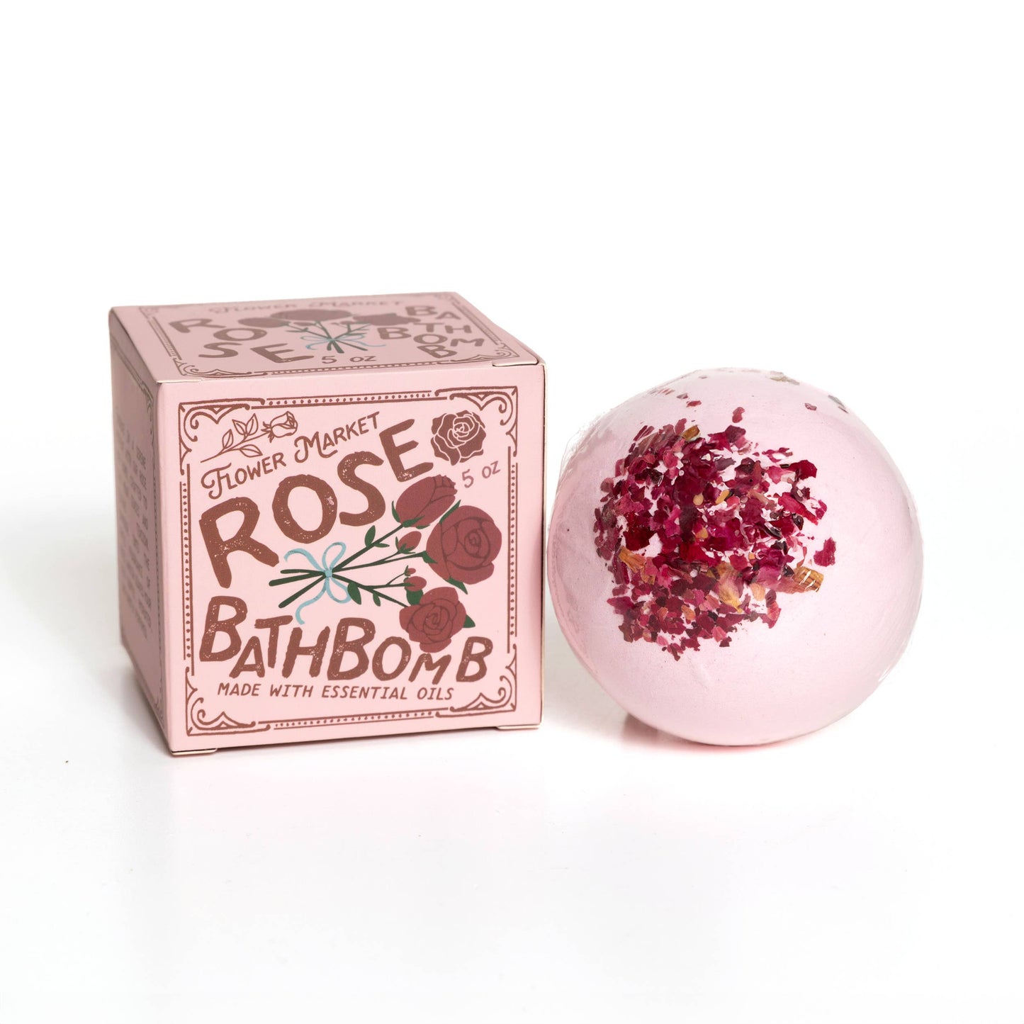 123 Farm - Rose Bath Bomb - with Box Aromatherapy 5 oz