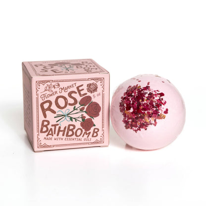 123 Farm - Rose Bath Bomb - with Box Aromatherapy 5 oz